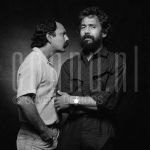06-09-1982  Cheech & Chong Richard Marin and Tommy Chong alias Cheech & Chong at studio in Amsterdam, September 06, 1982.

[keywords]Posed, Black & White Image[/keywords]